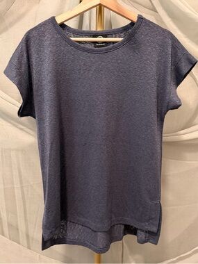 Bobeau Dark Blue Short Sleeve Top